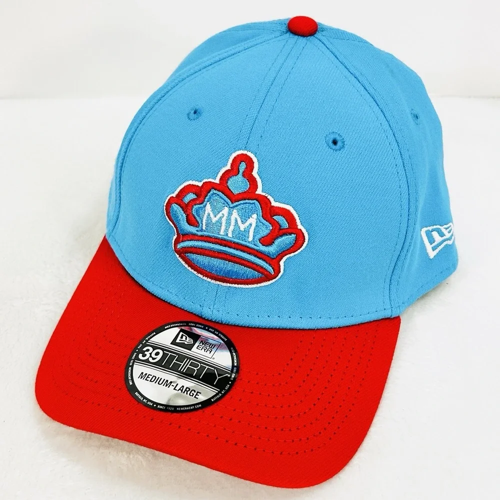 Miami Marlins New Era‎ City Connect 39THIRTY Stretch Flex Hat Cap M/L MLB Blue